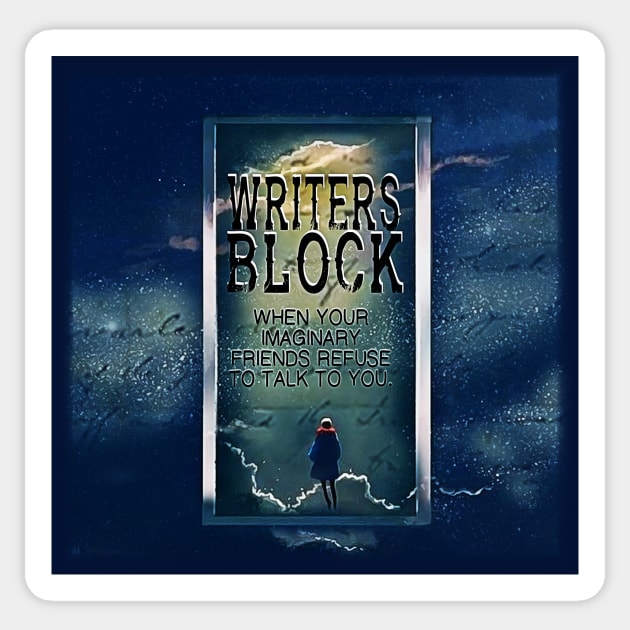 Writer's Block Sticker by WichitaRed